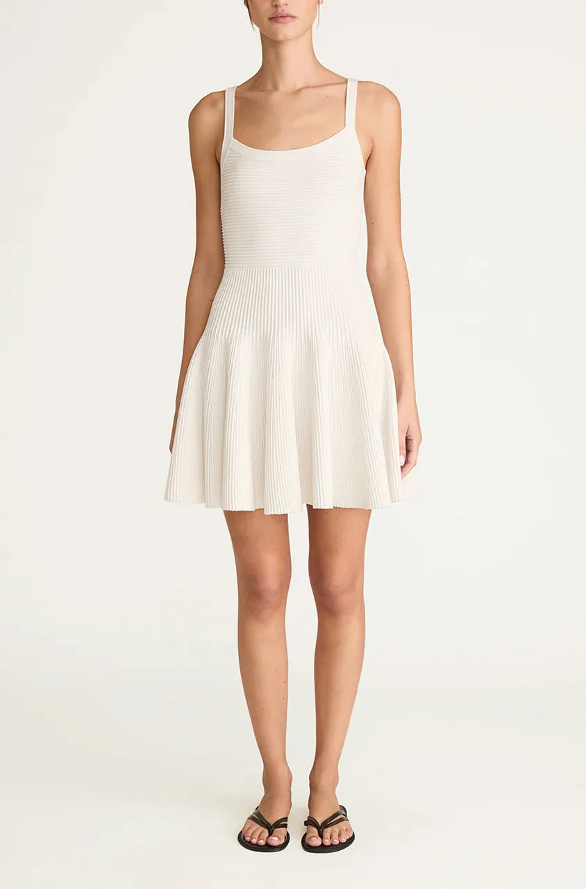 Ottoman Knit Dress - Blanc