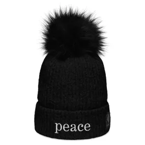 Peace Columbia Pom-Pom Beanie