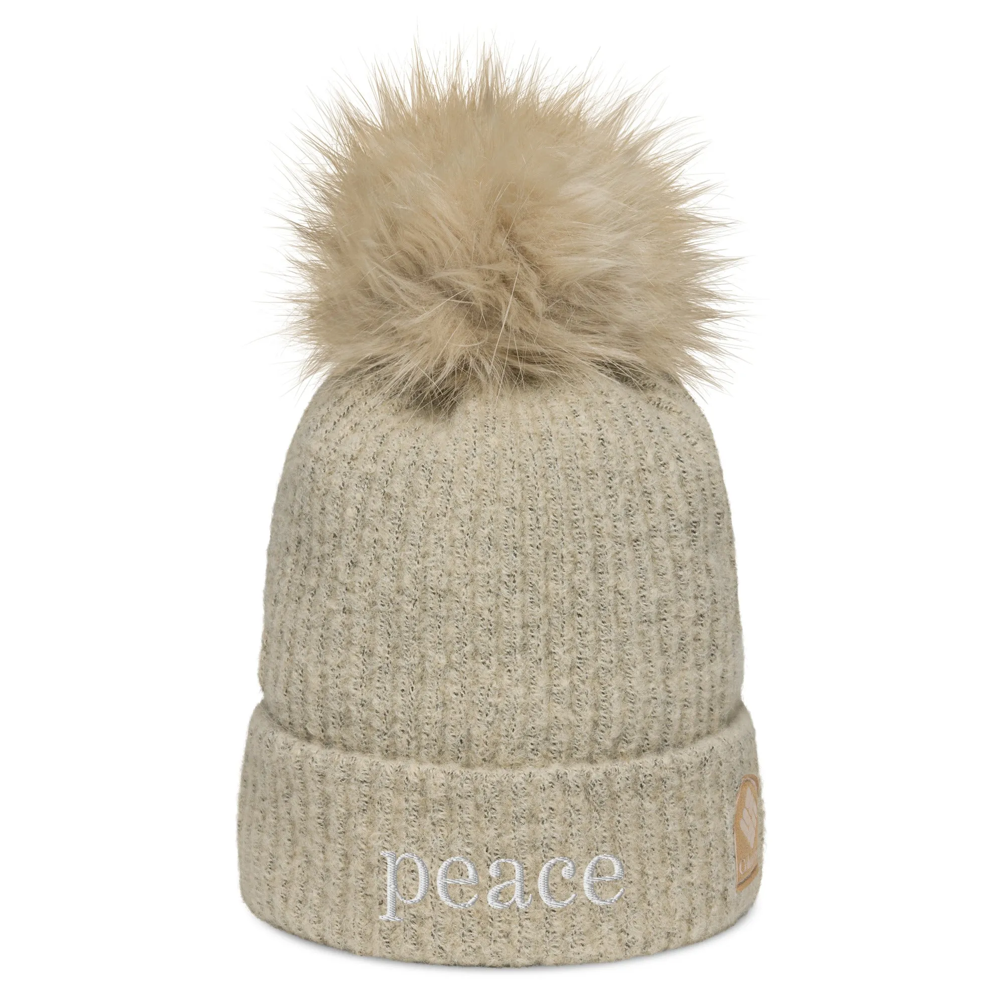 Peace Columbia Pom-Pom Beanie