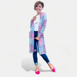 Plaid Eden Long Sleeve Cardigan [NO RETURNS]