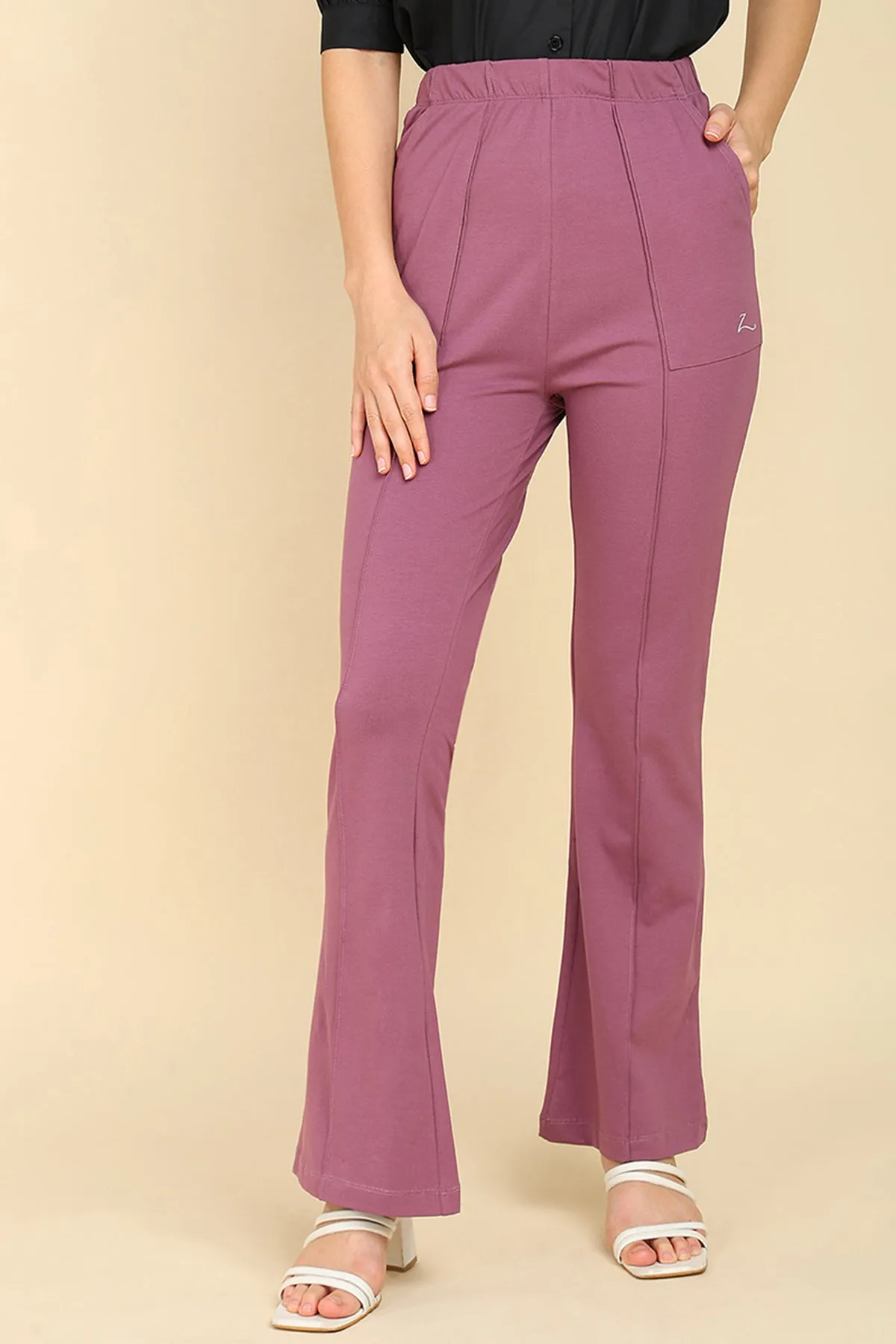 Pleated Pants Cotton Rosewood Maternity Pants (Pregnancy & Postpartum)