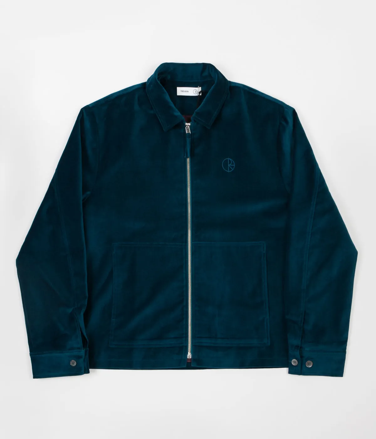 Polar X Tr̬s Bien Cropped Velvet Jacket - Petrol