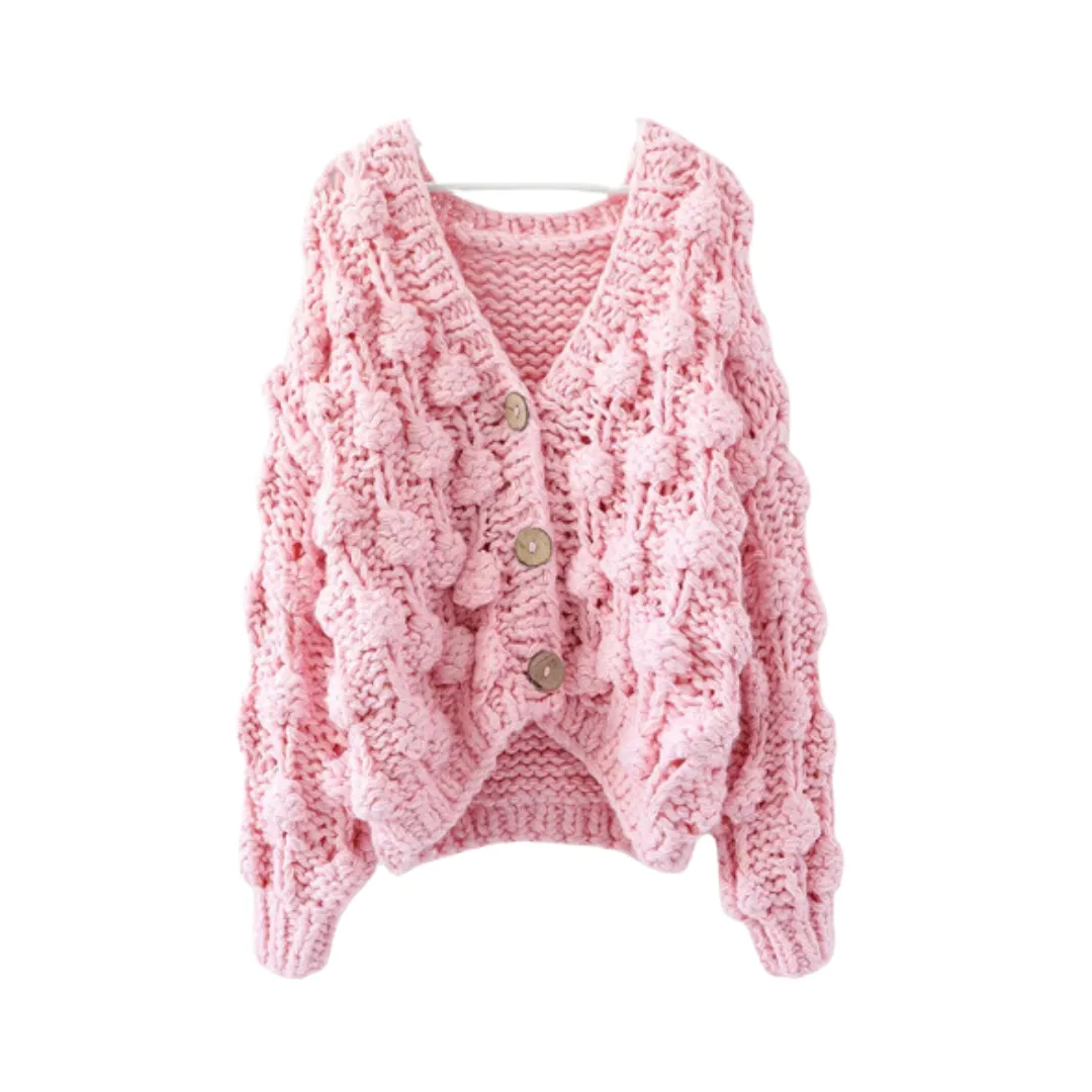 Pre Order:  Hand Woven Bubble Knitted Cardigan