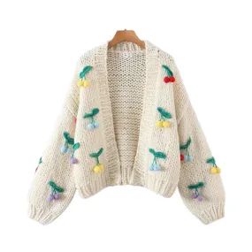 Pre Order:  Handmade 3D Colorful Decoration Cardigan