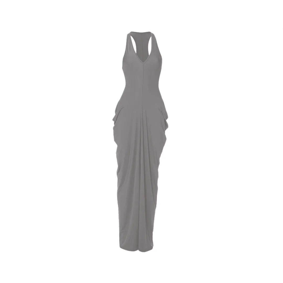 Pre Order:  Solid V-Neck Sleeveless Maxi Dress