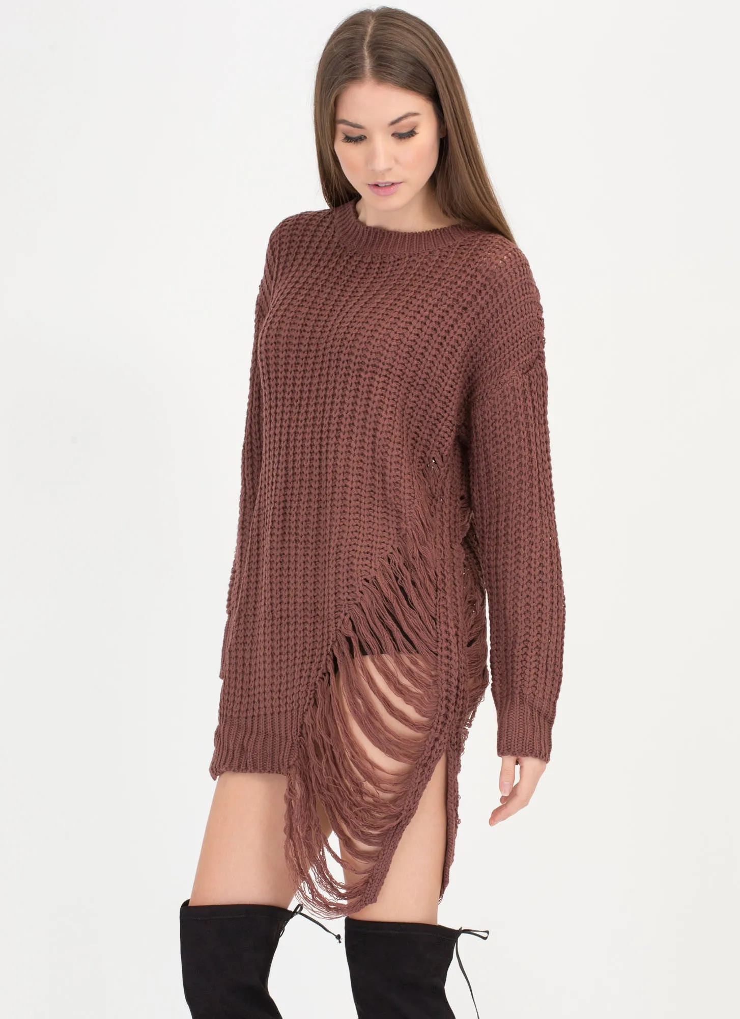 Pull Some Strings Knit Sweater Dress