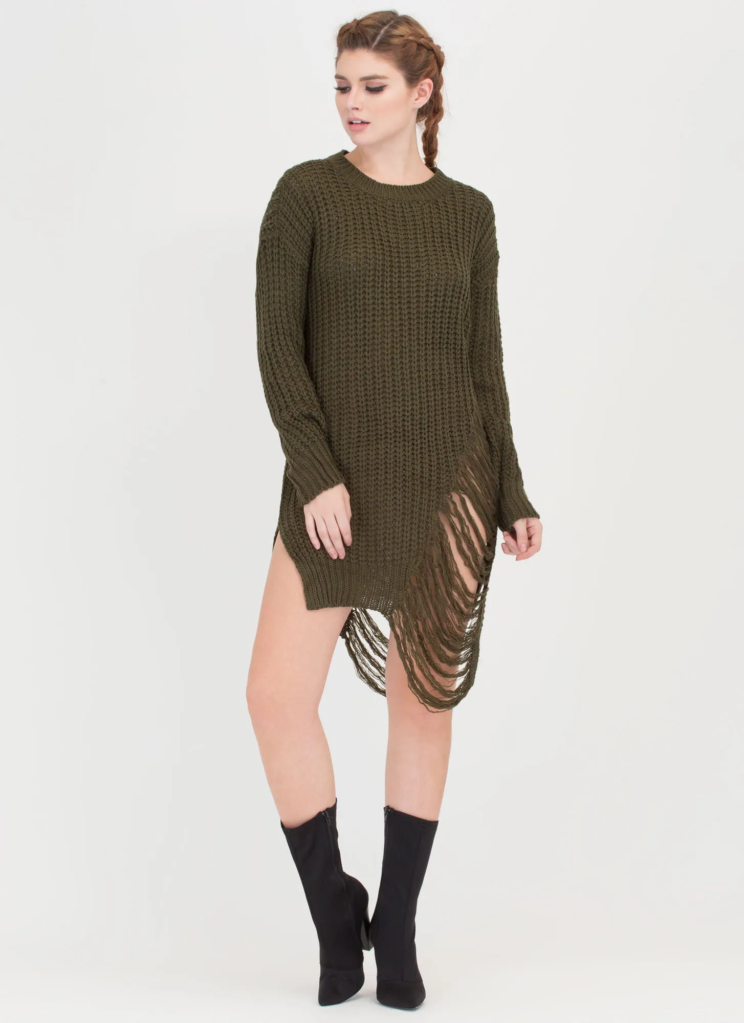 Pull Some Strings Knit Sweater Dress