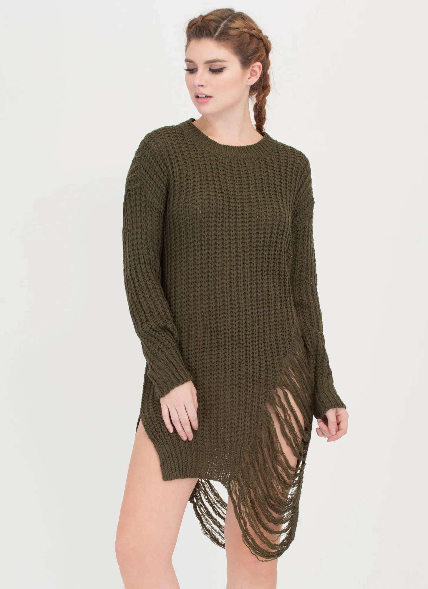 Pull Some Strings Knit Sweater Dress