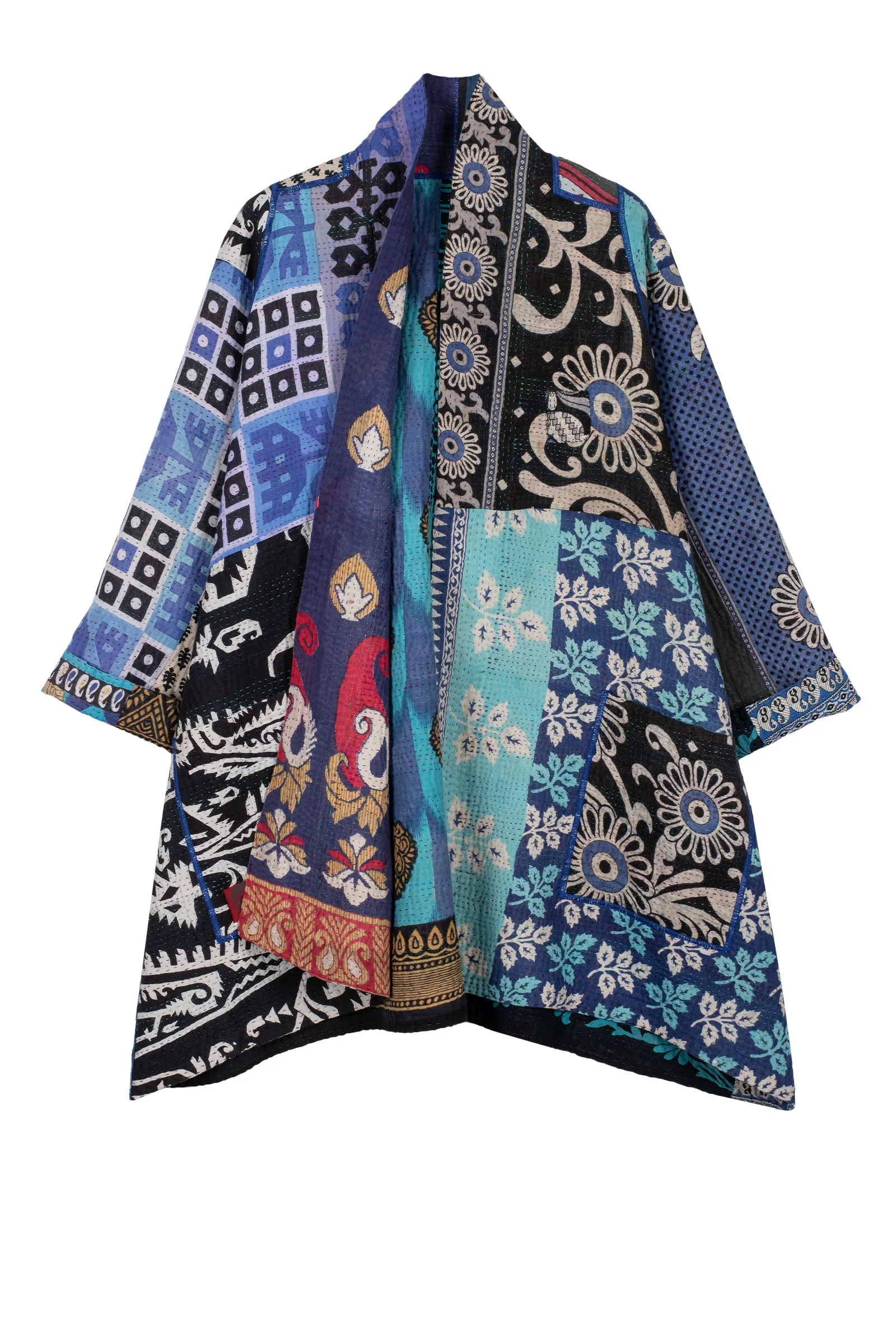 PUZZLE KANTHA A-LINE JKT - pz4003-blu -