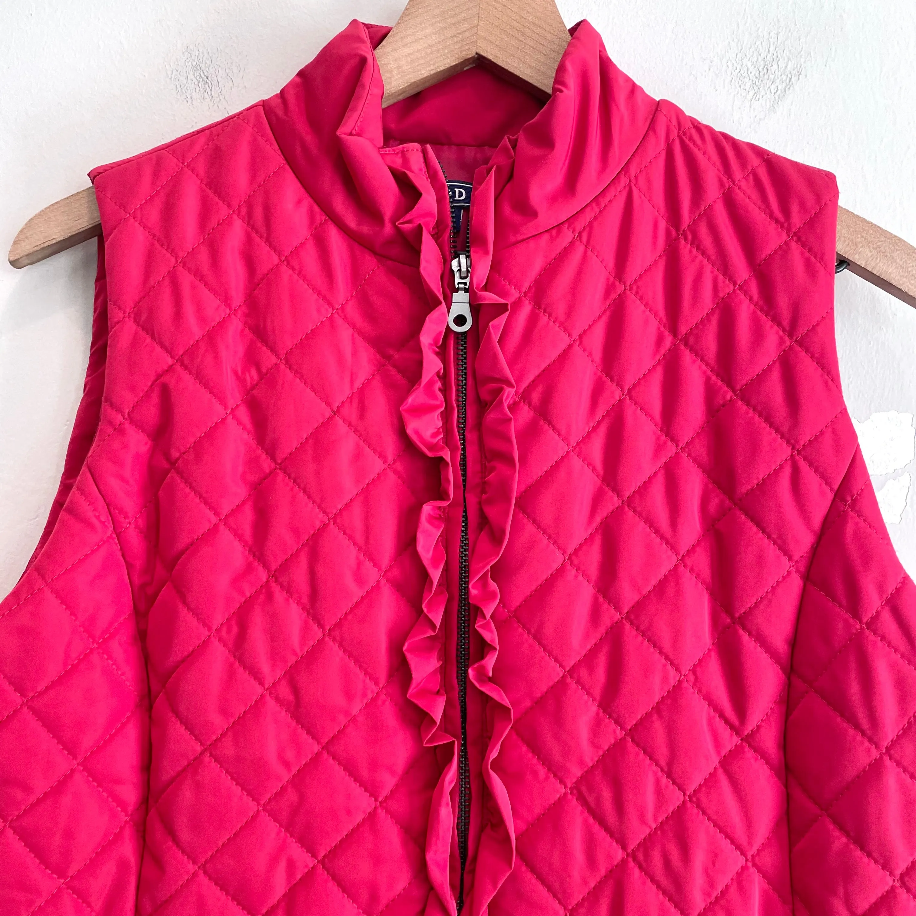 Quilted Ruffle Puff Vest Jacket