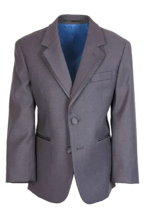 "Infinity" Kids Steel Grey Tuxedo Jacket (Separates)