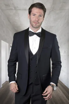 "MGM" Navy 1-Button Shawl Tuxedo (4-Piece Set)