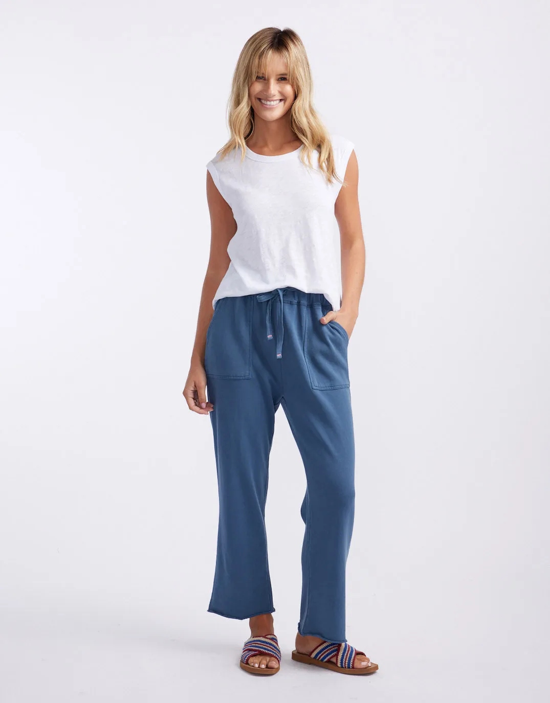 Raw Edge Lounge Pant - Denim