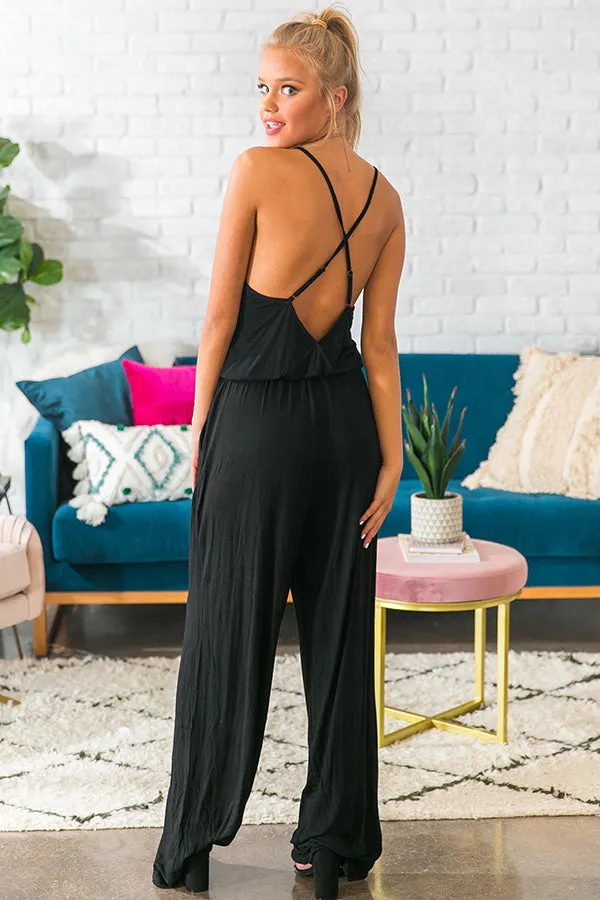 Ready, Set, Runway Jumpsuit in Black