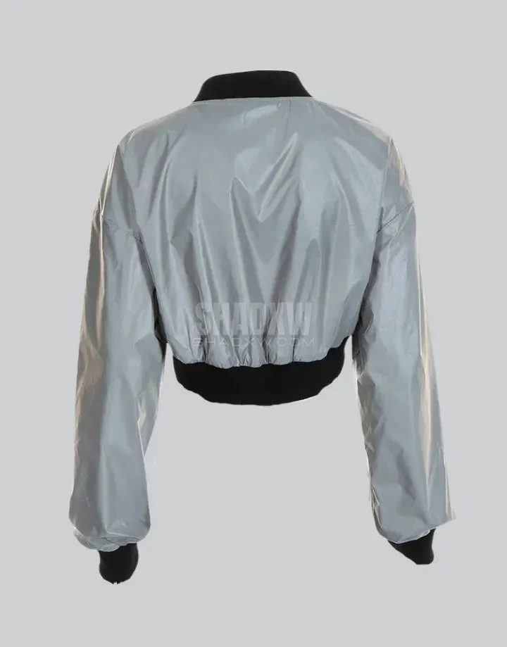 Reflective Crop Top Jacket