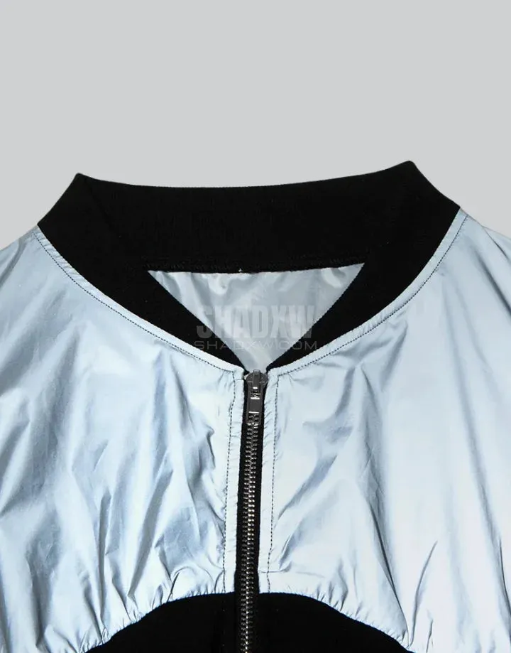 Reflective Crop Top Jacket