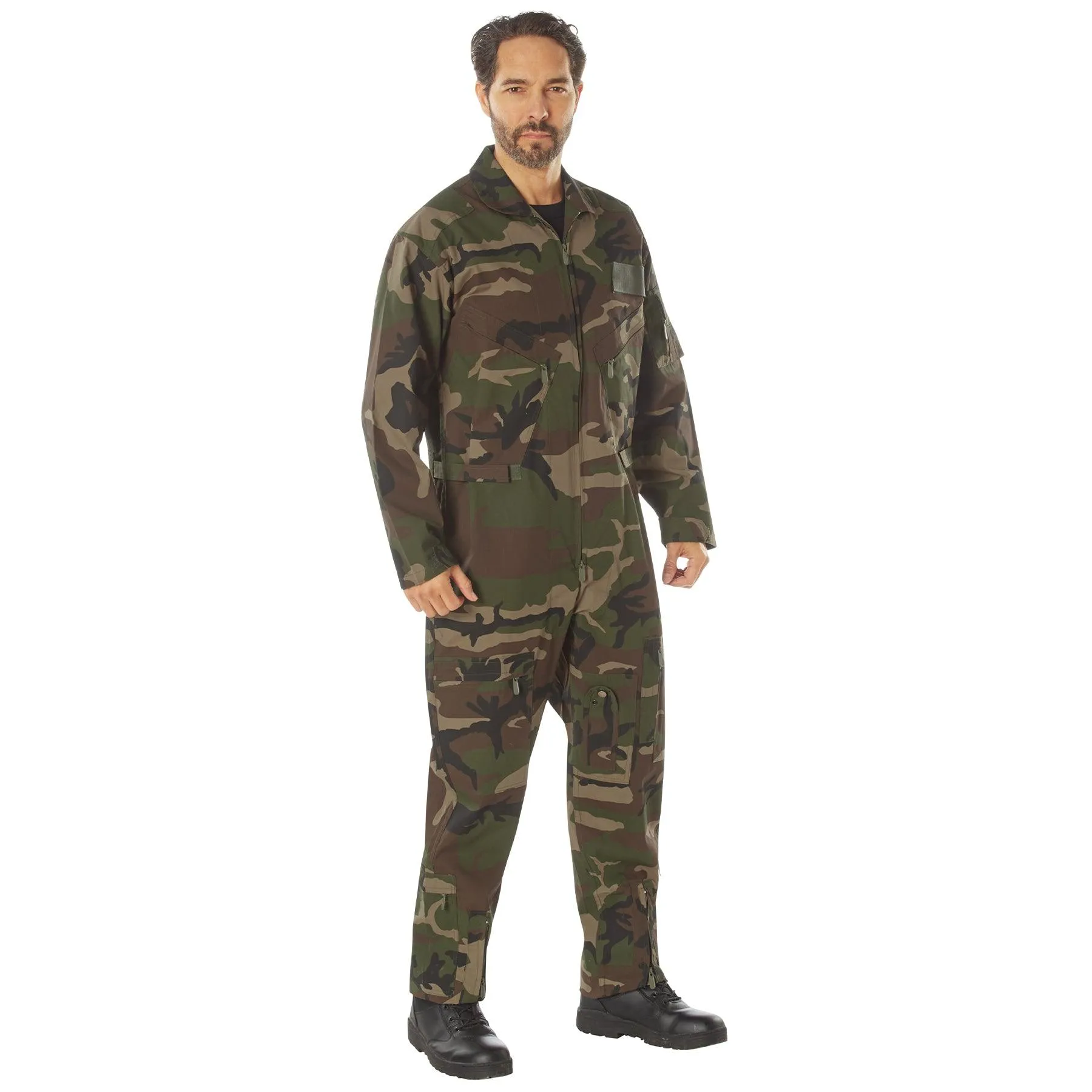 Rothco Mens CWU-27/P Military Flight Suit (Woodland Camo)