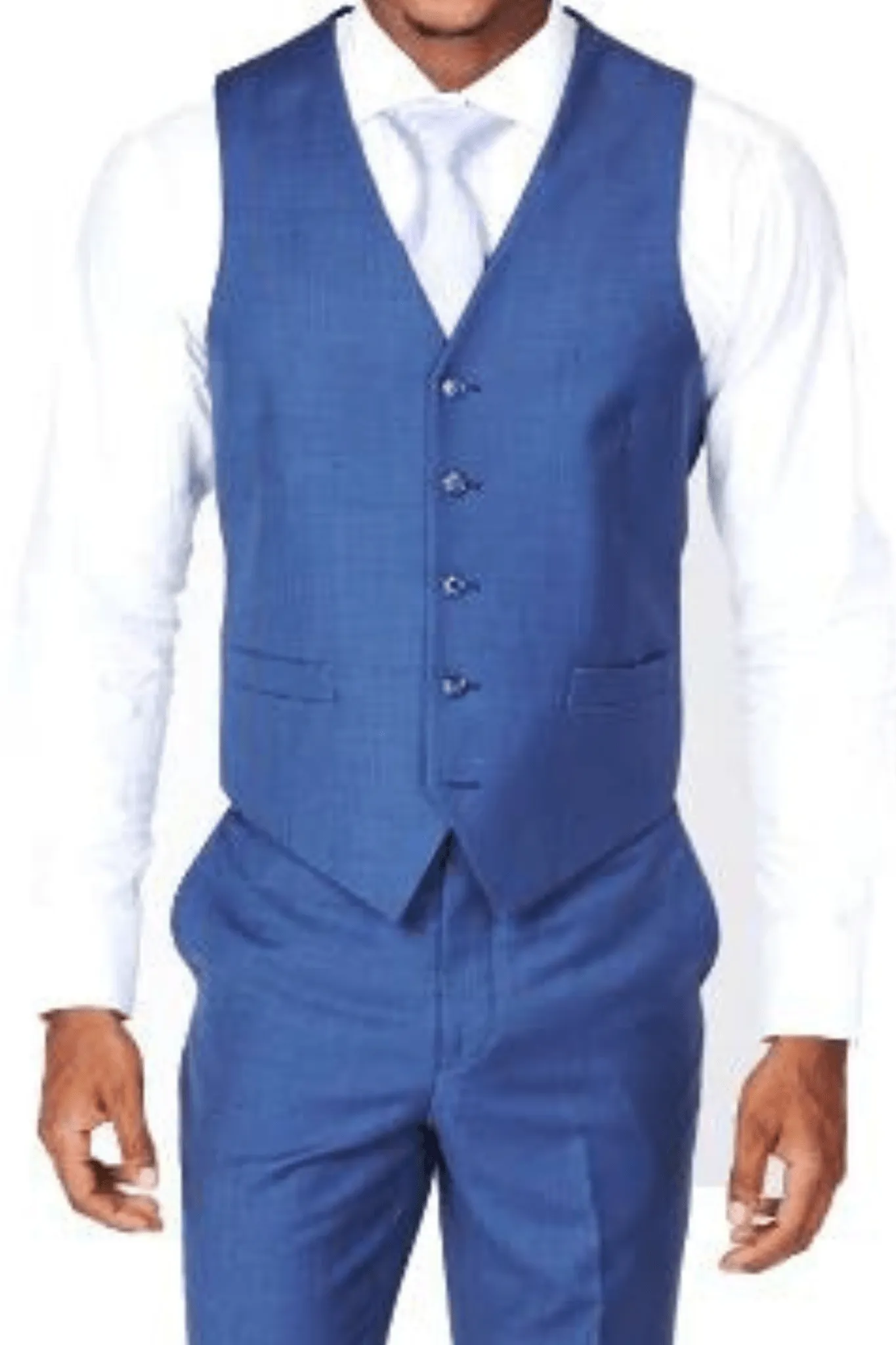 Royal Blue Luxurious Italian Wool Collection Vest