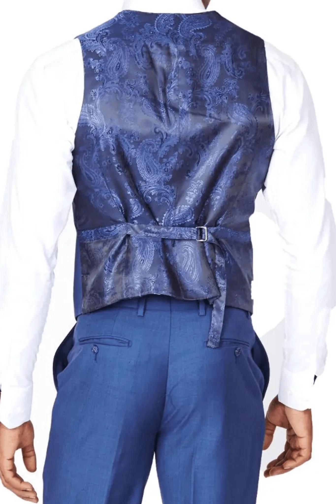 Royal Blue Luxurious Italian Wool Collection Vest