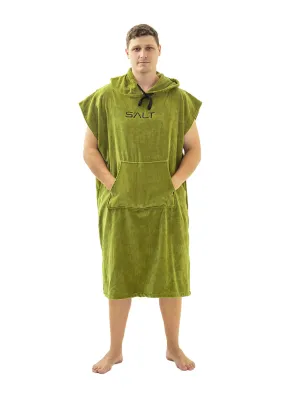 SALT Hooded Cotton Poncho Towel - Green