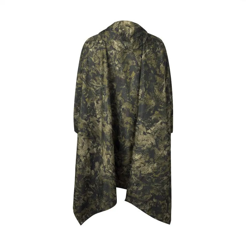 Seeland Taxus Camo SEETEX Waterproof Rain Poncho - InVis Green