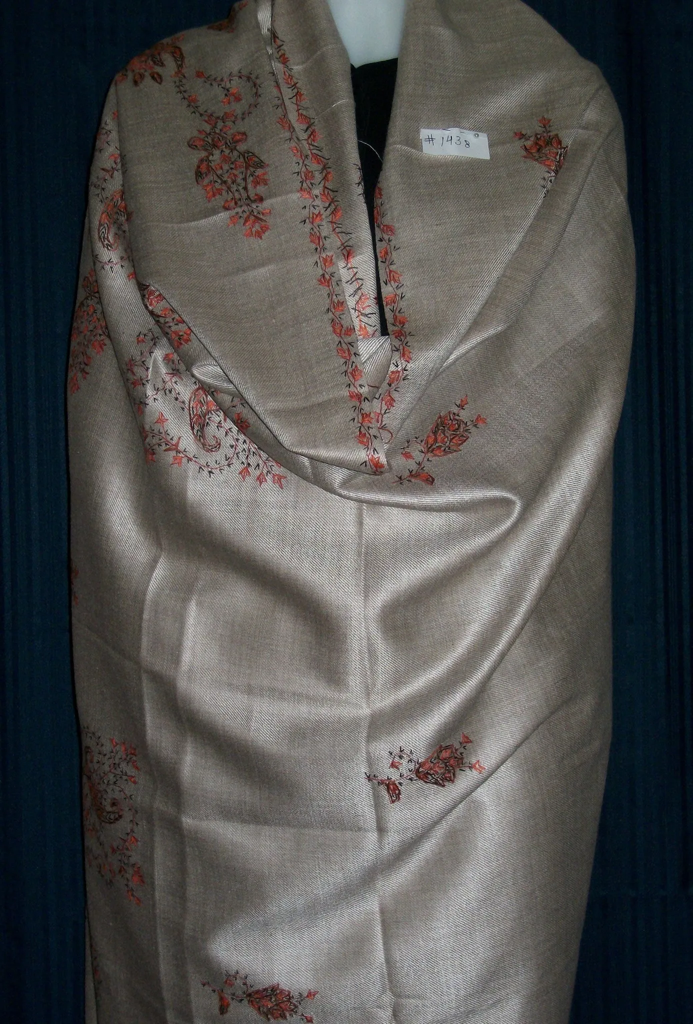 Shawl 1438 Beige Kashmir Winter Shawl Wrap