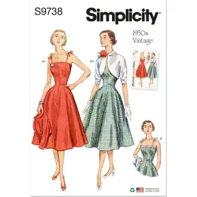 Simplicity Sewing Pattern S9738 Misses' Dresses and Jacket