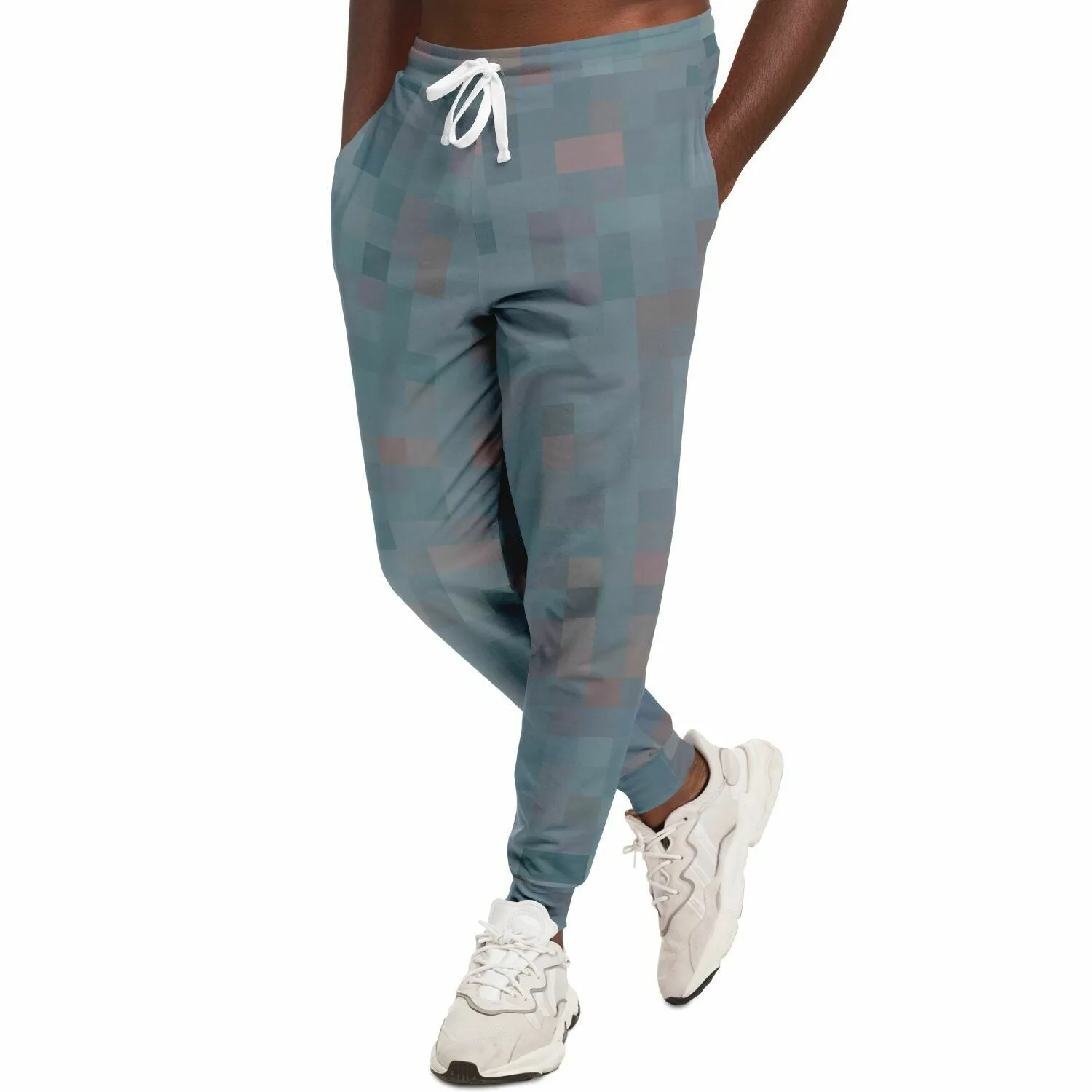 Slate Pixelated Unisex Fleece Joggers