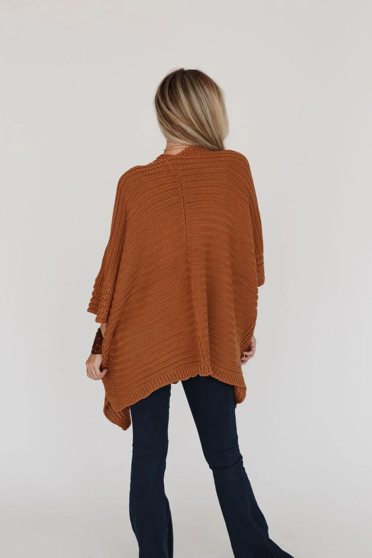 So Deserving Knit Ruana - Camel