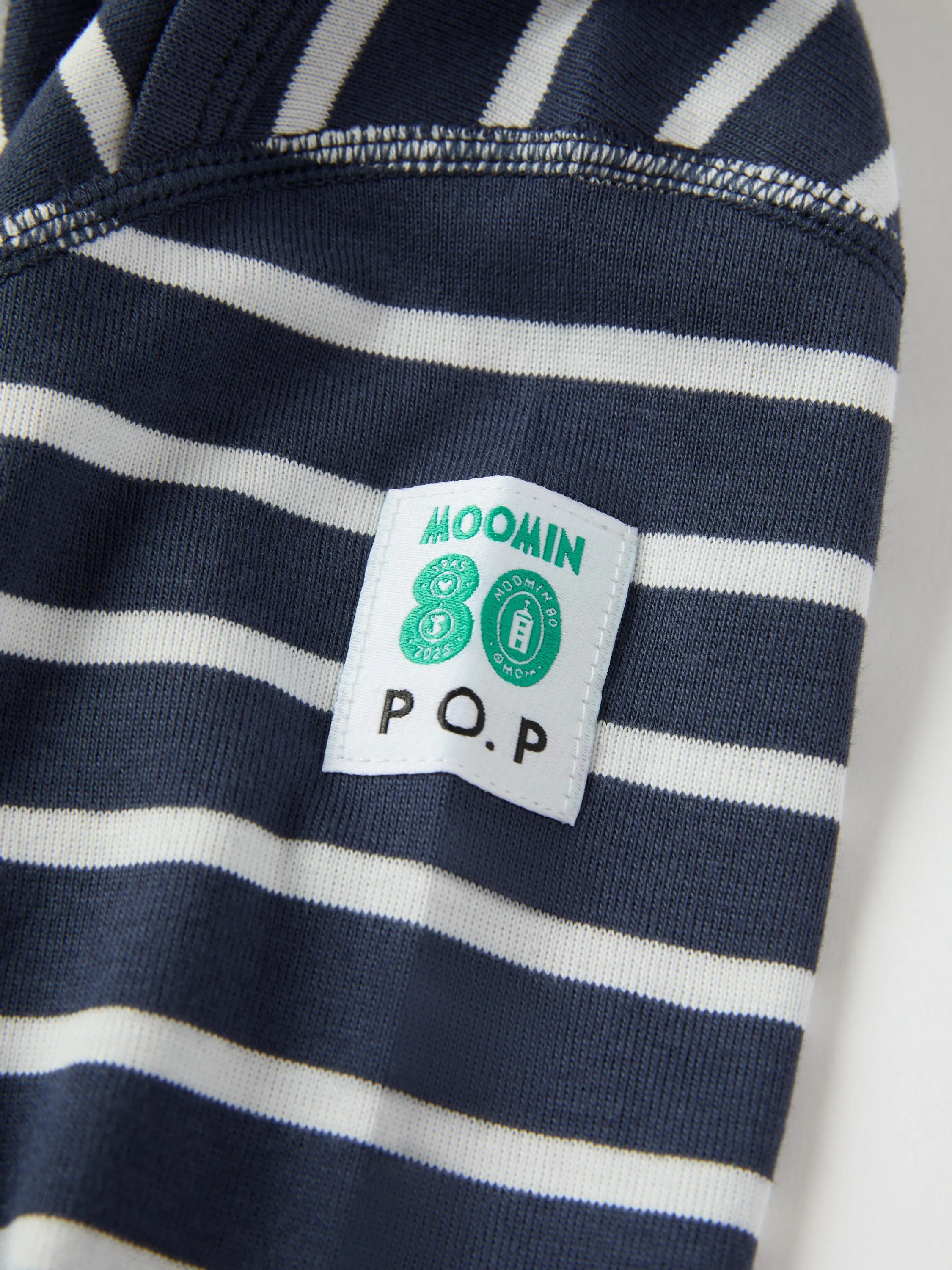 Striped Moomin Appliqué Babygrow