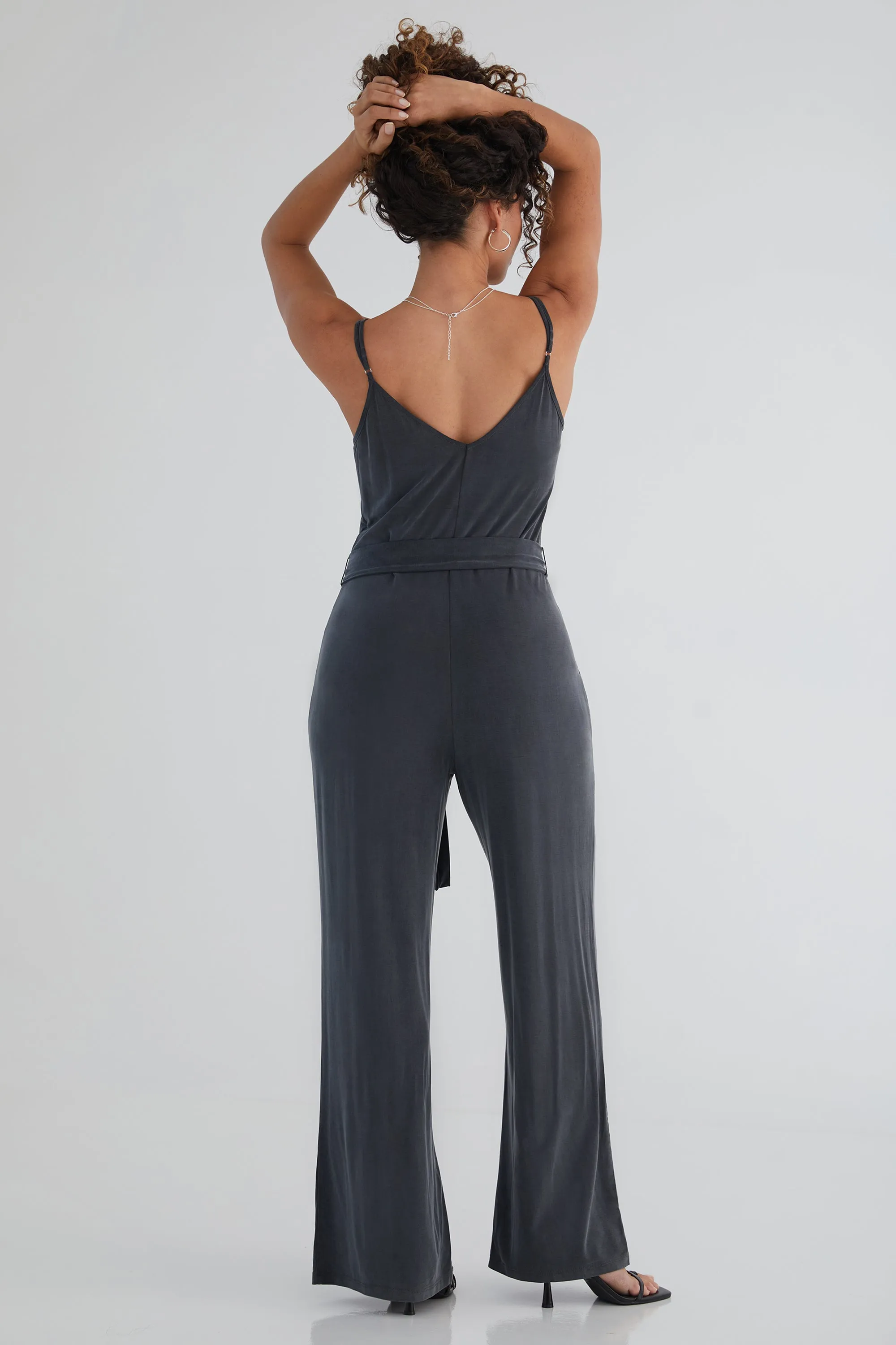 The Airy Jumpsuit: Tank - Flow Cupro - Ink