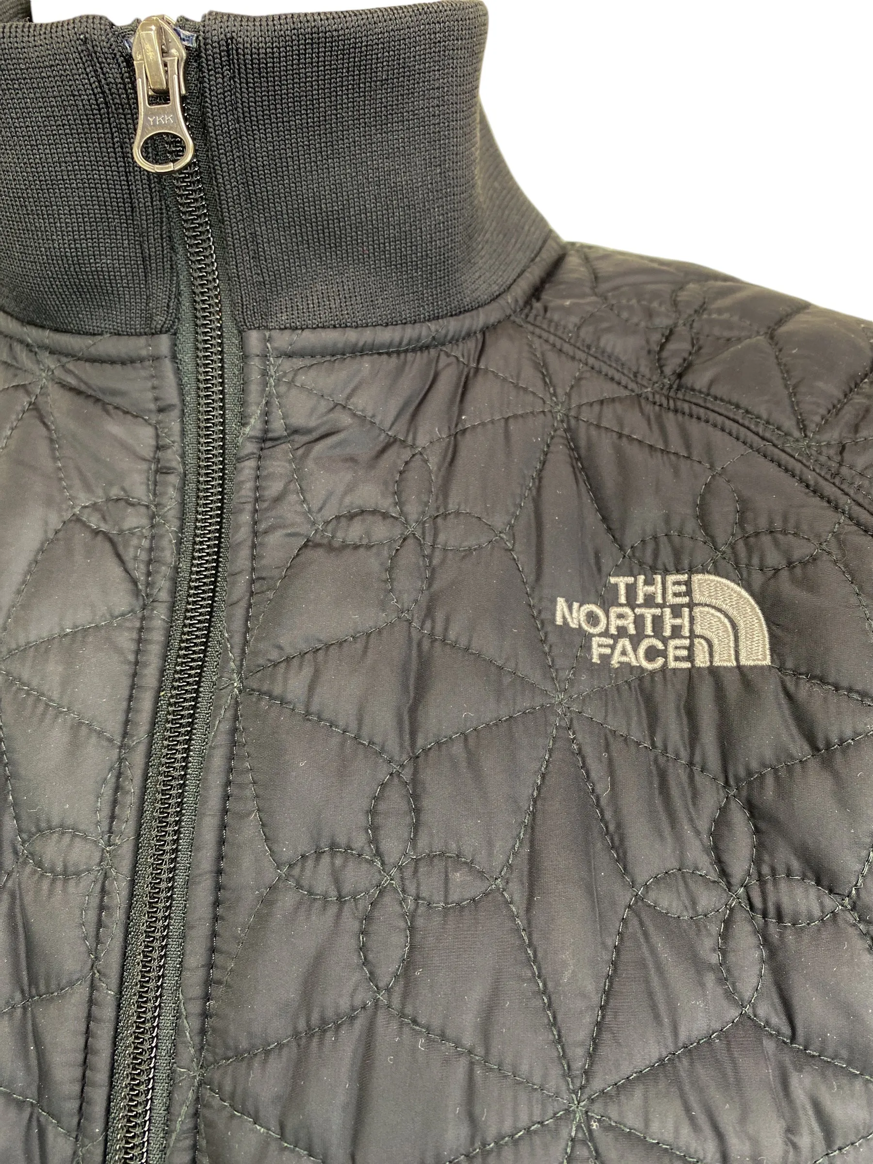 The North Face Women's Quilted Bomber Puffer Jacket Black Size M