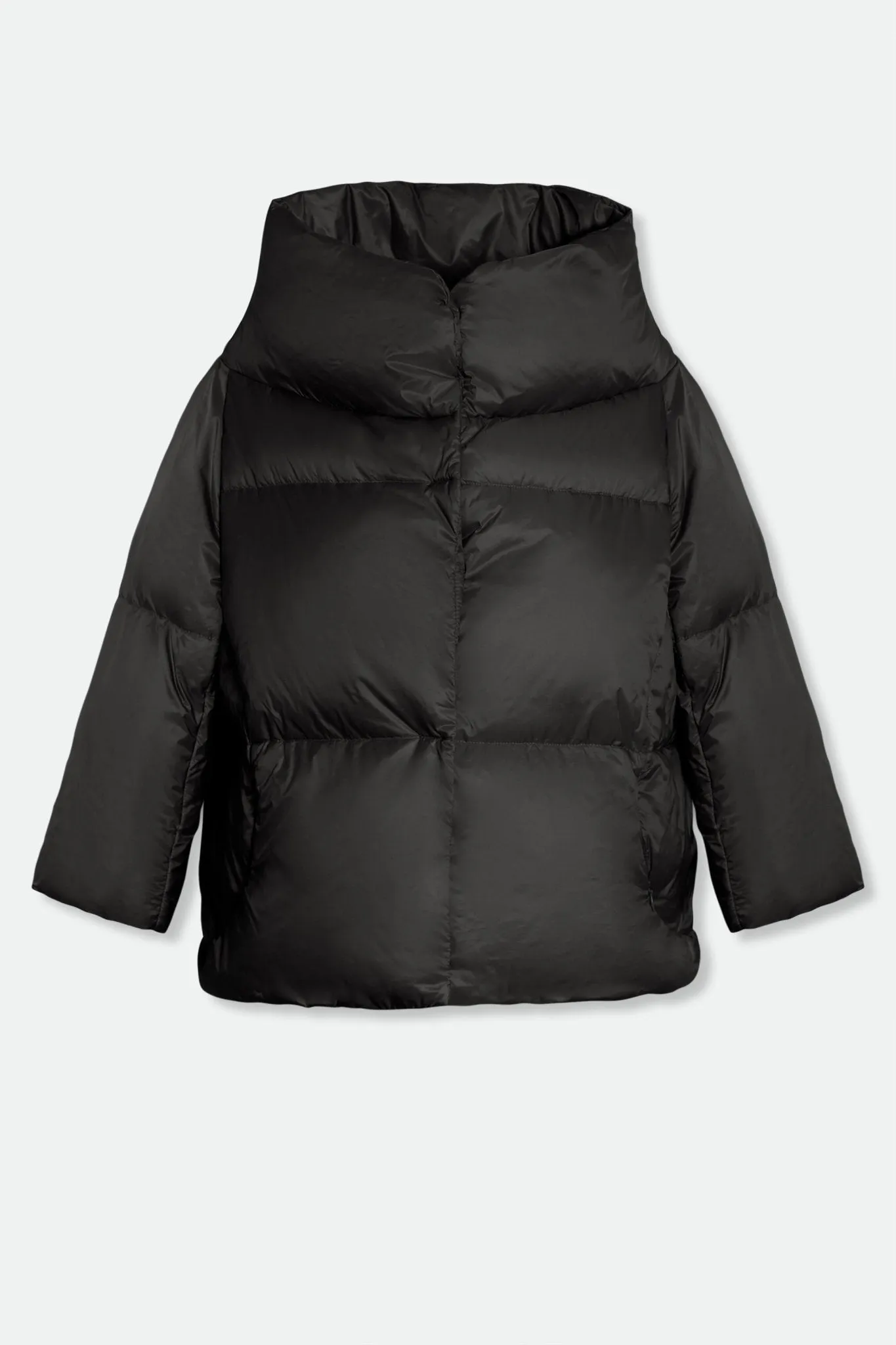 TRENTO WIDE COLLAR CROP IN GOOSE DOWN JACKET