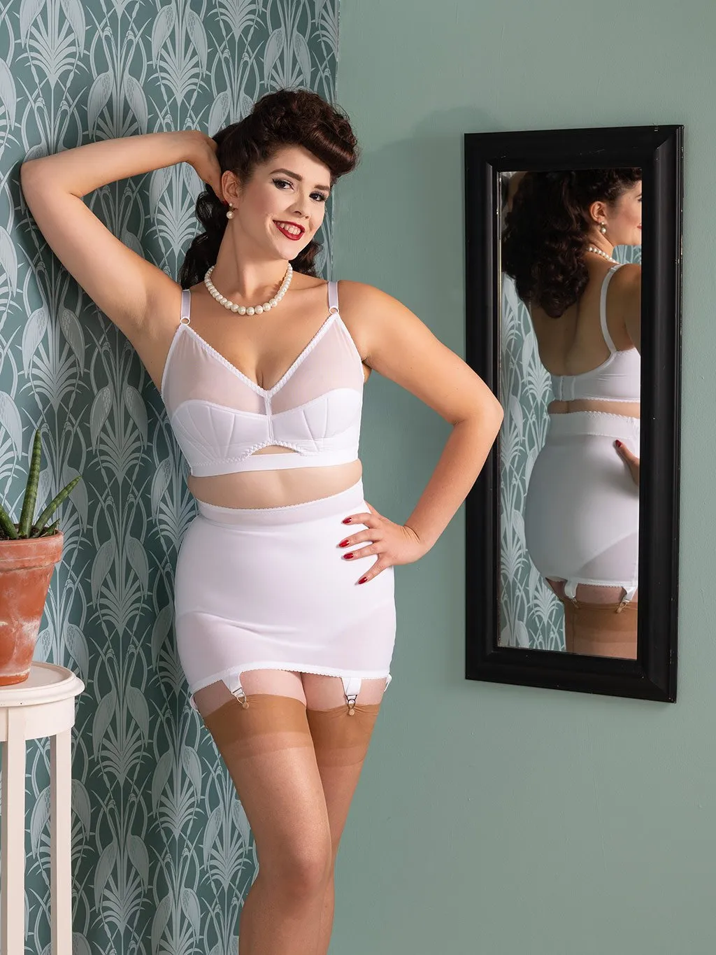 Trixie White Firm Control Girdle