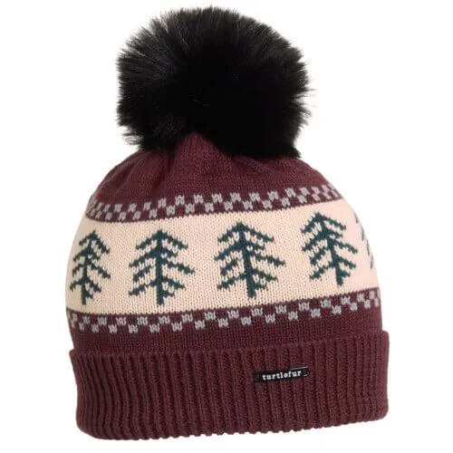 Turtlefur Castanea Faux Fur Pom Toque