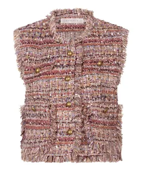 Tweed Gilet - Wine