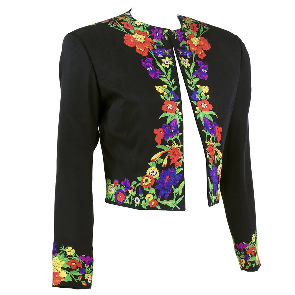 VERSACE 90s Couture Black Cropped Jacket