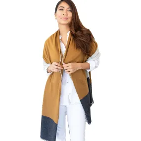 Women's Zestt Organics Organic Cotton Dreamsoft Travel Scarf Bronze Colorblock