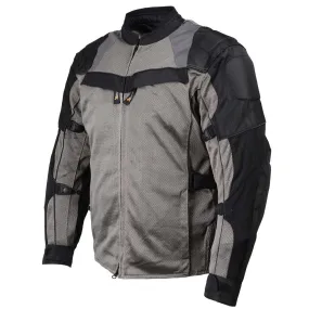 Xelement XS8162 Men's 'Venture' All Season Black with Grey Tri-Tex and Mesh Motorcycle Jacket with X-Armor