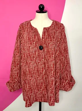 YUSHI NEW KIMONO BUTTON JACKET - 1X