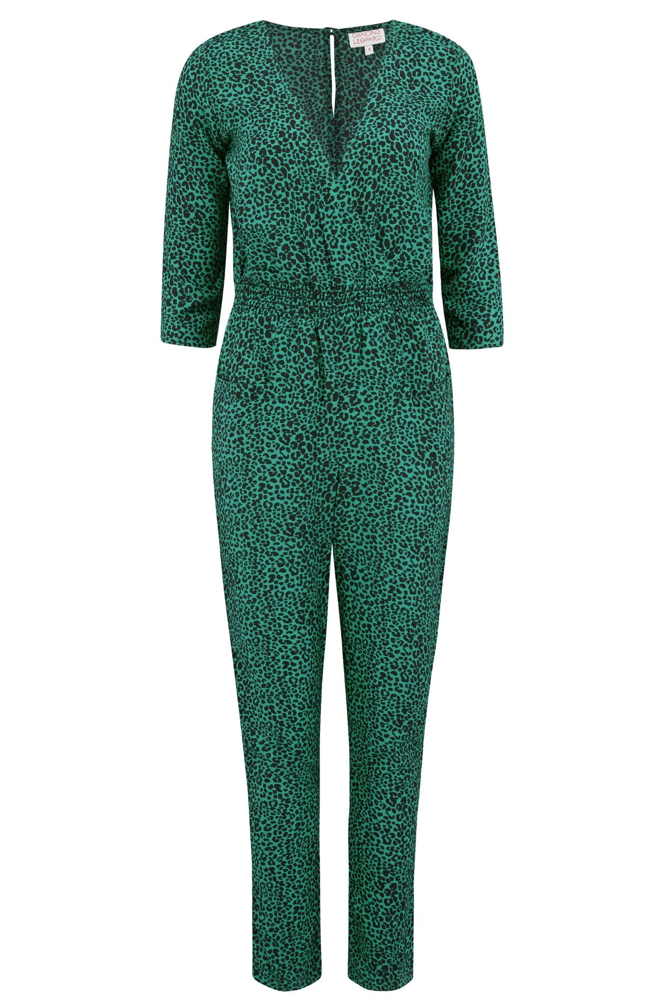 Zion Jumpsuit In Small Green Leopard